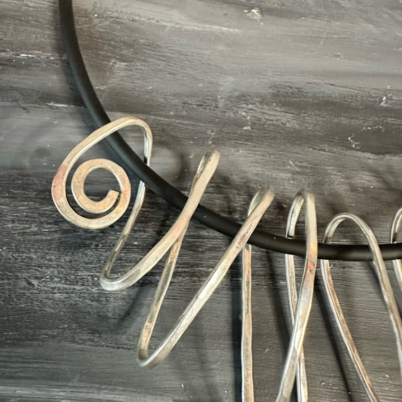 Moonbeams artisan made sterling silver filled wrap statement necklace 15 inches - Picture 9 of 10